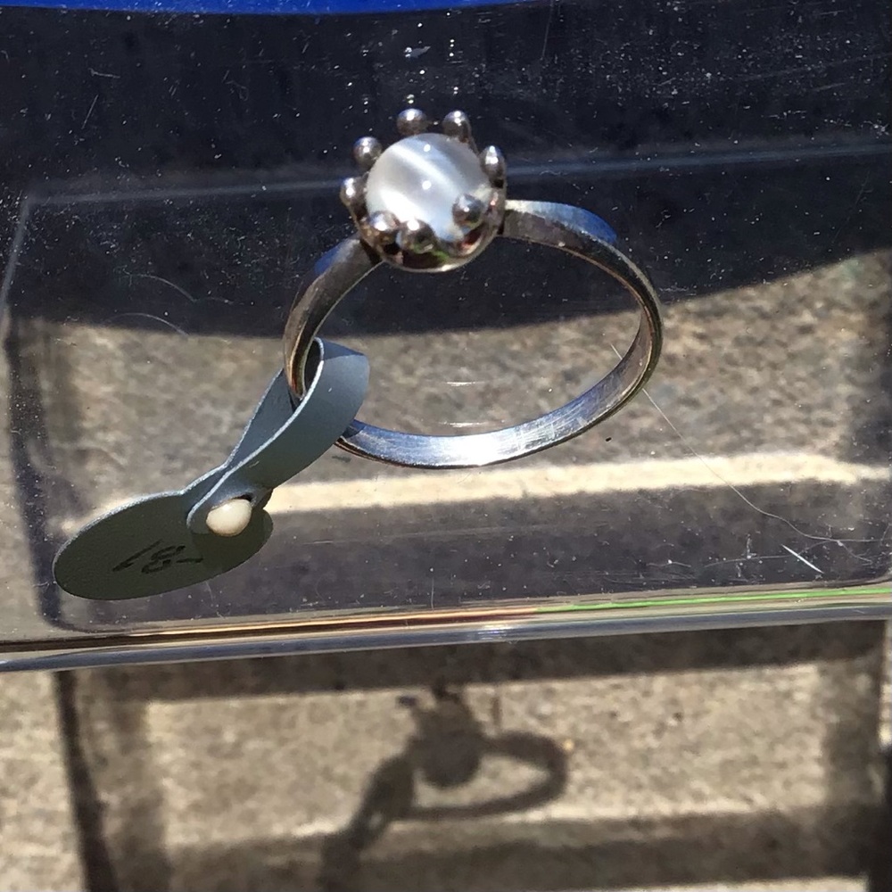 Sterling Silver Ring with Moon Stone